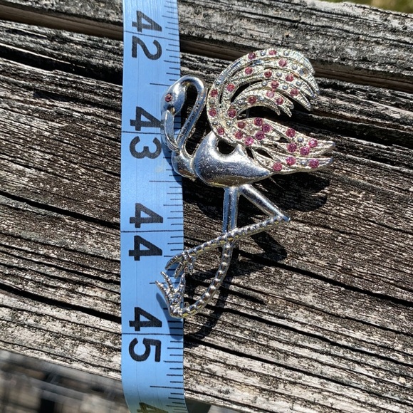 Silver Flamingo Pin - Picture 5 of 5